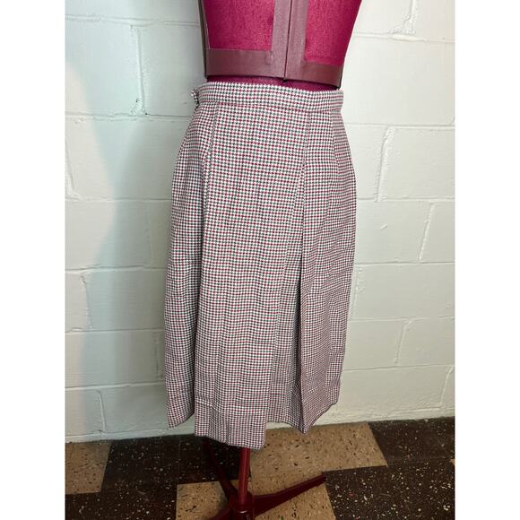 Skirt pleat front checked red green - Picture 6 of 11